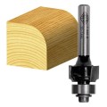 Carb-I-Tool T 508 B 1/2- 12.7mm 1/2” Shank 6.35mm Rad 25.4mm TCT 2 Flute Rounding Over Bits w/ Pilot